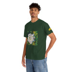 Unisex Heavy Cotton Tee - Poly Art - Flower, White