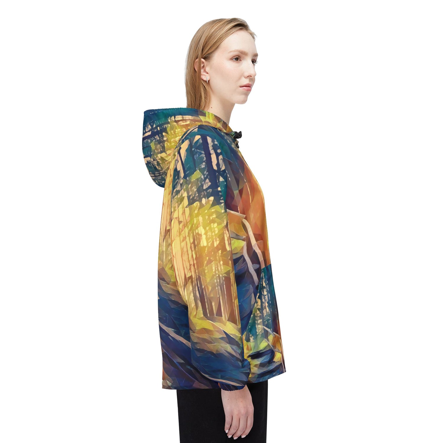 Windbreaker Jacket - Poly Art - Forest, a Path (Variant 1)
