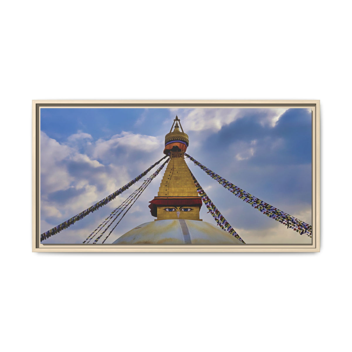 Nepal, Buddha Stupa (Ethereal Glow)| Framed Canvas