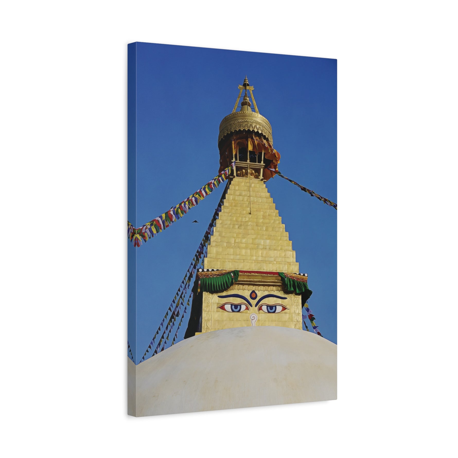 Stretched Matte Canvas - Nepal, Stupa with Buddha's Eyes (Variant 4)