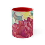 Mug 11oz - Poly Art - Flower of Dahlia in Red (Variant 1)