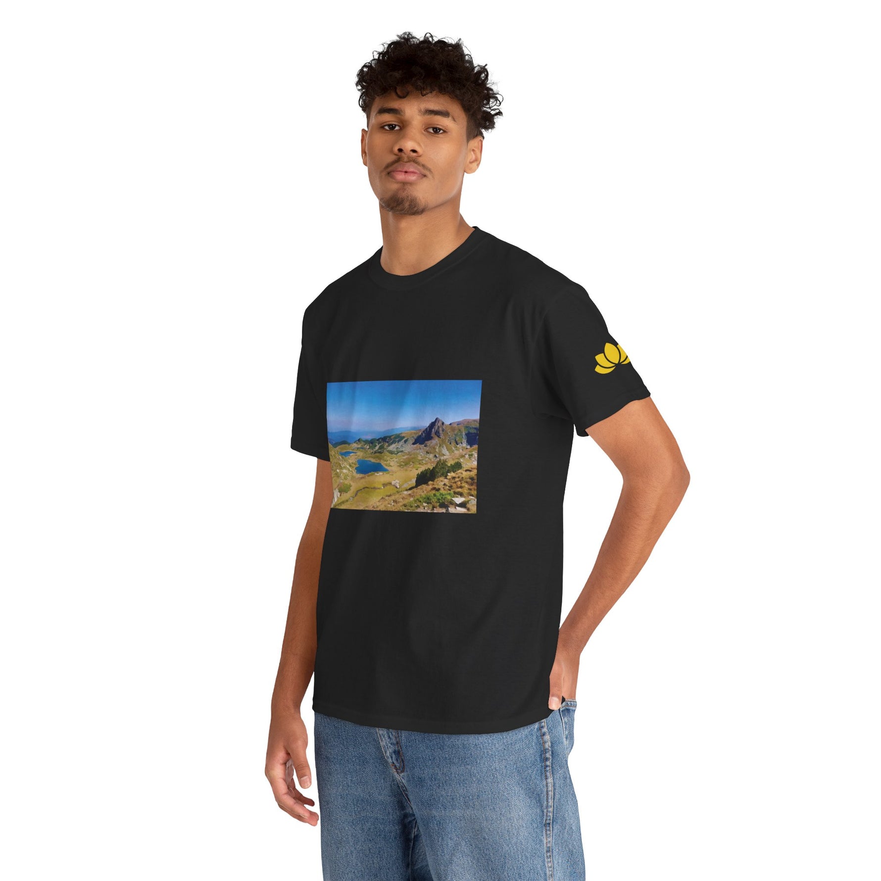 Unisex Heavy Cotton Tee - Rila Lakes (Variant 1)