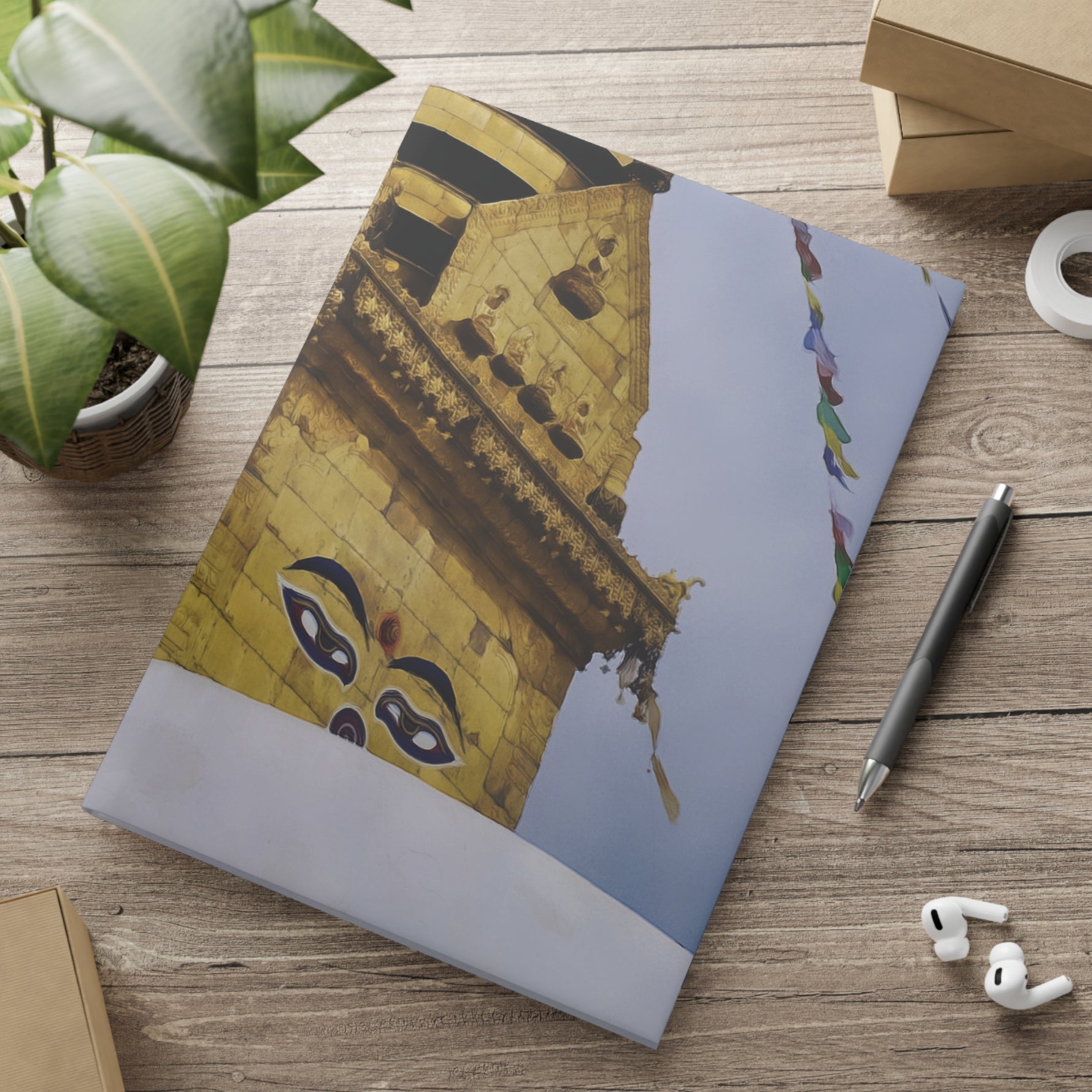 Hardcover Notebook with Puffy Covers - Nepal, Stupa with Buddha's Eyes (Variant 1)
