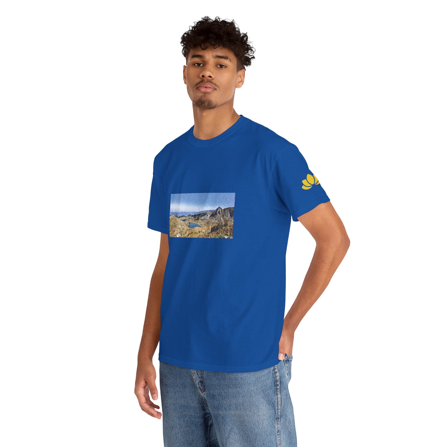 Unisex Heavy Cotton Tee - Poly Art - Rila Lakes