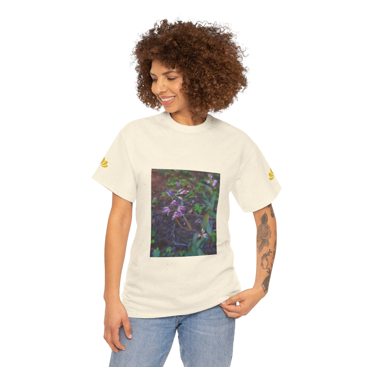 Unisex Heavy Cotton Tee - Flower of Cephalanthera Rubra
