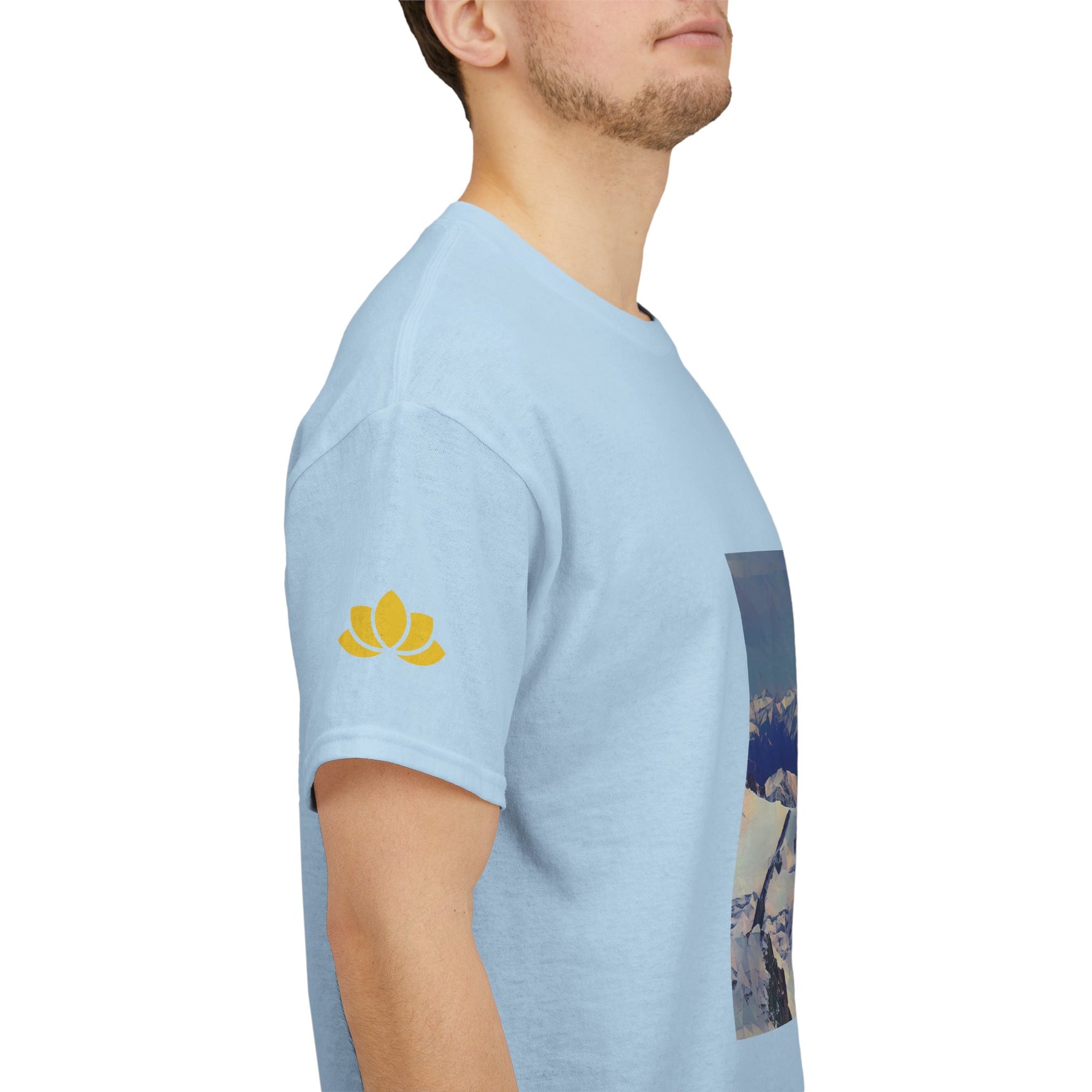 Unisex Heavy Cotton Tee - Poly Art - View from Mont Blanc