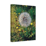 Stretched Matte Canvas - Poly Art - Flower of Dandelion (Variant 2)