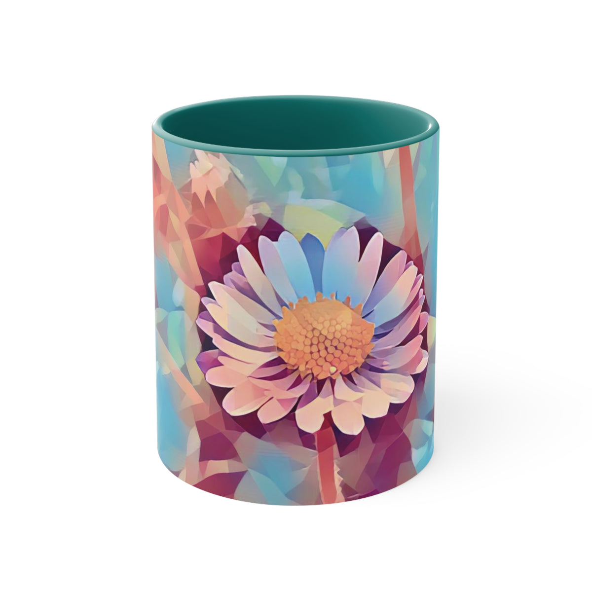 Mug 11oz - Poly Art - Flower of Daisies (Variant 6)