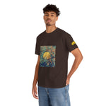 Unisex Heavy Cotton Tee - Poly Art - Flower of Dandelion (Variant 1)