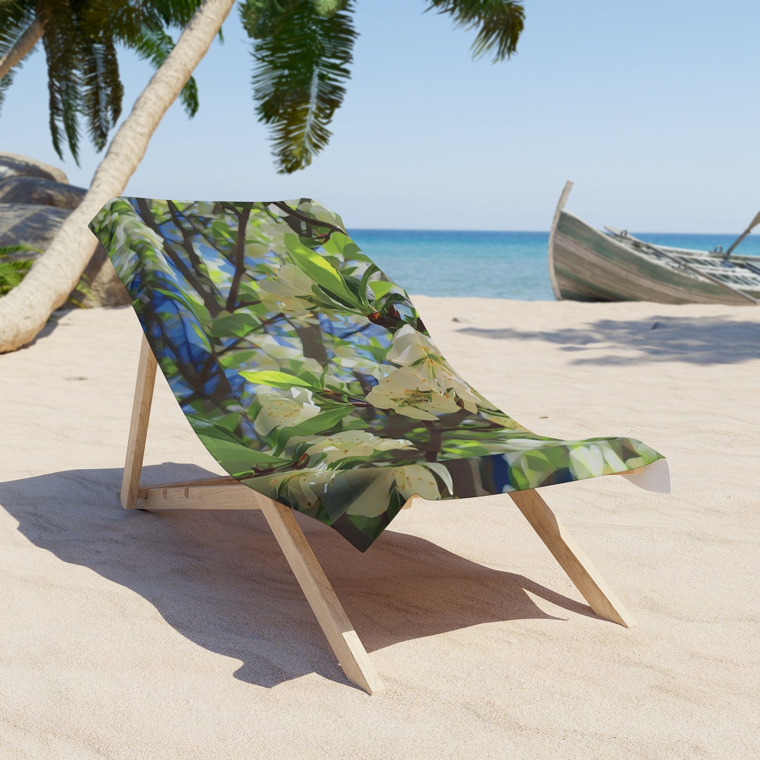 Beach Towel – Poly Art - Apple's Tree Flower (Variant 05)