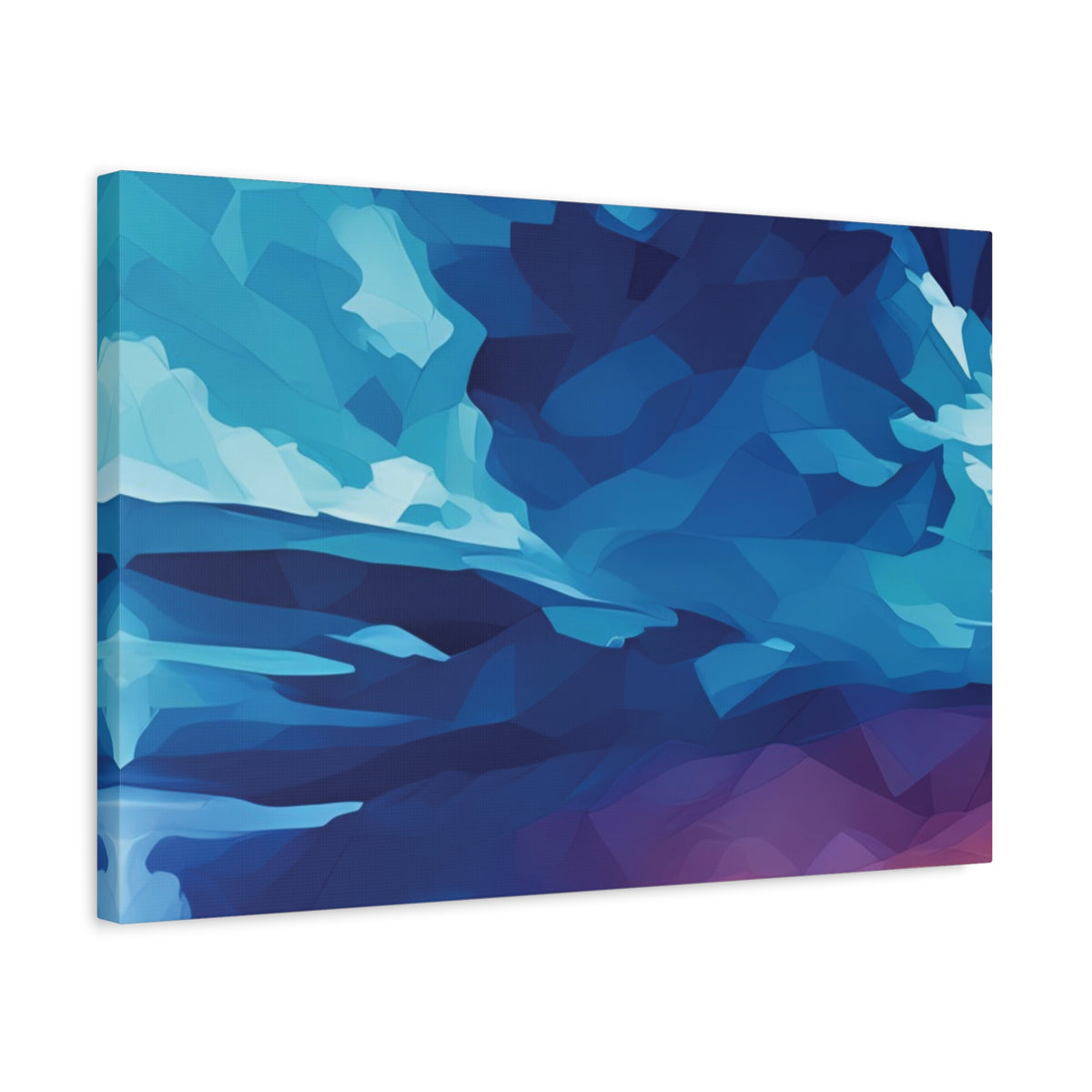 Stretched Matte Canvas - Poly Art - Sunset Sky (Variant 2)
