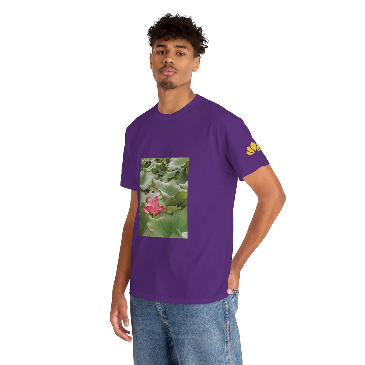 Unisex Heavy Cotton Tee - Flower of Lotus (Variant 1)