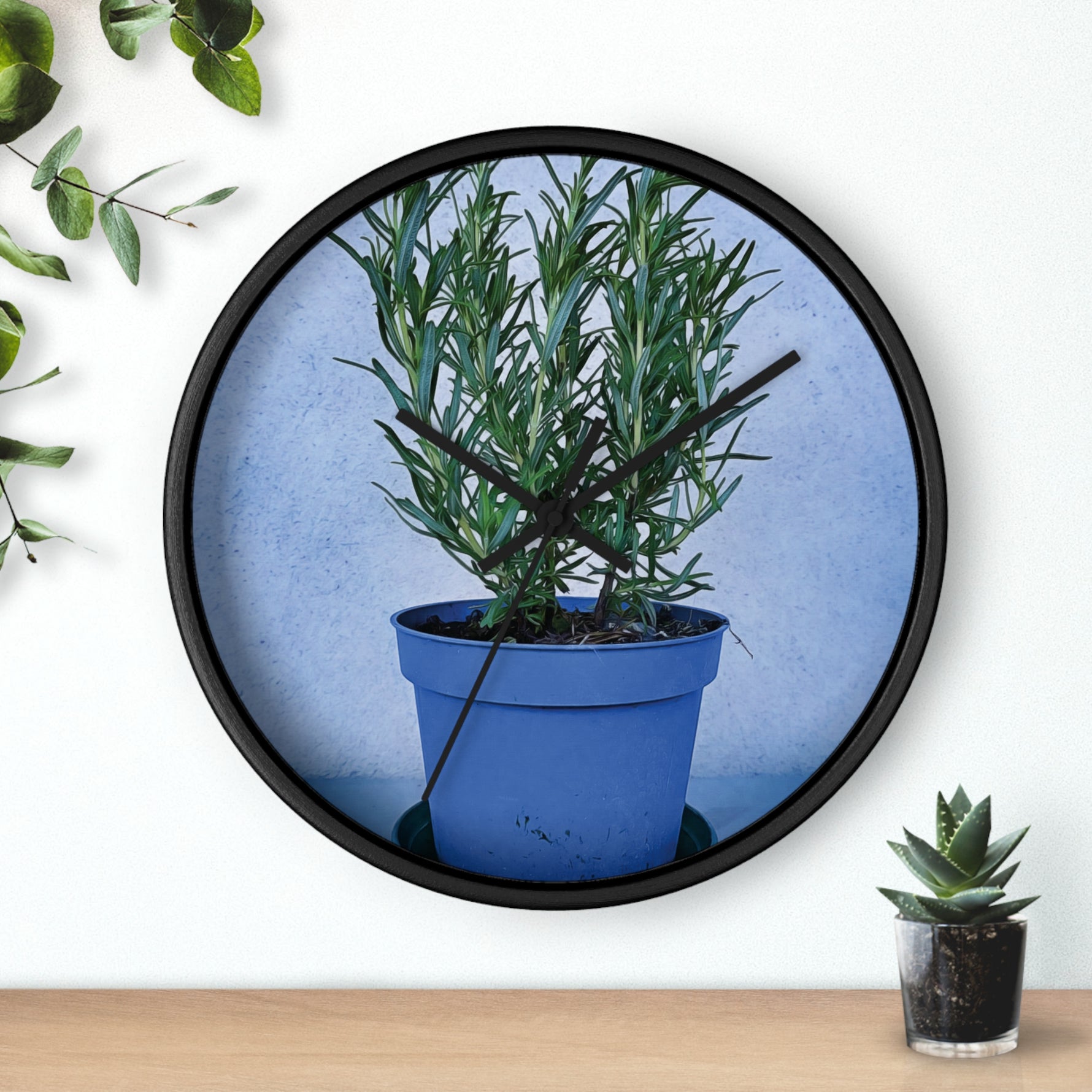 Wall Clock - Rosemary Plant