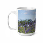 Ceramic White Cup 15oz - Flower of Lavender (Variant 2)
