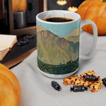Ceramic White Cup 15oz - Poly Art - China's Great Wall (Variant 1)