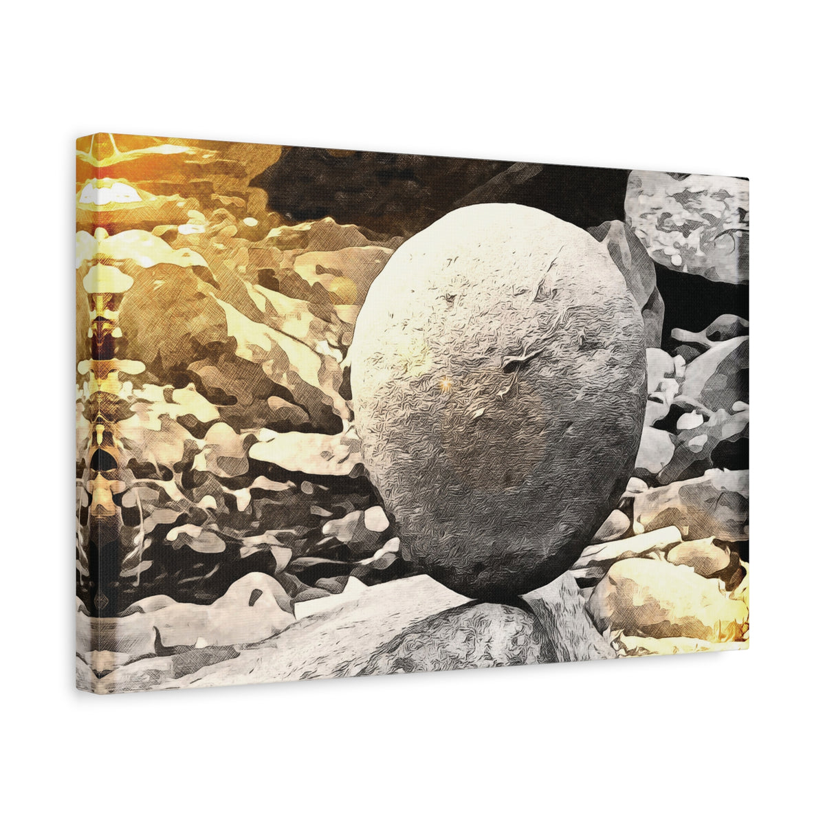 Stretched Matte Canvas - Stone Balance (Variant 1)