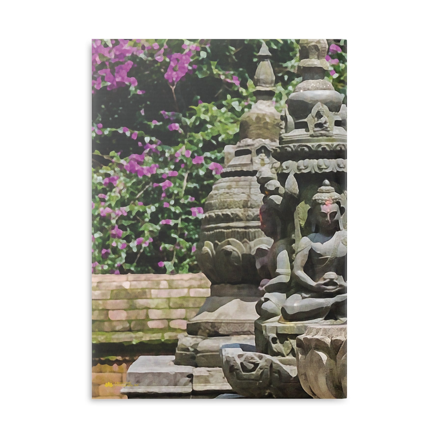 Hardcover Notebook with Puffy Covers - Nepal, Bodhisattvas Stone Sculptures