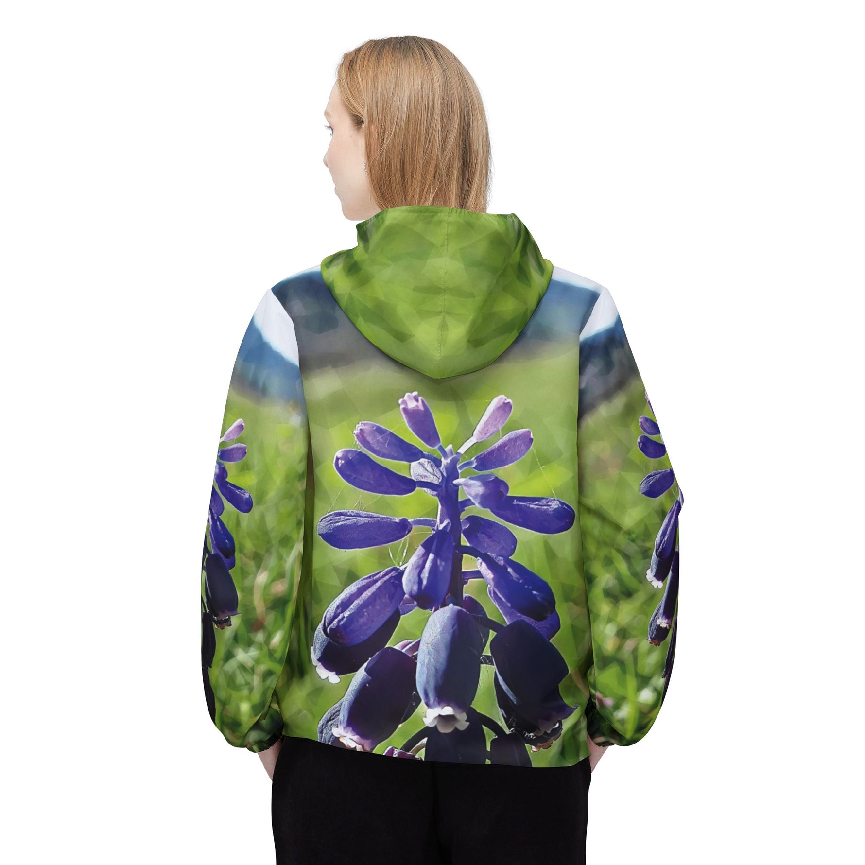 Windbreaker Jacket - Poly Art - Flower of Muscari