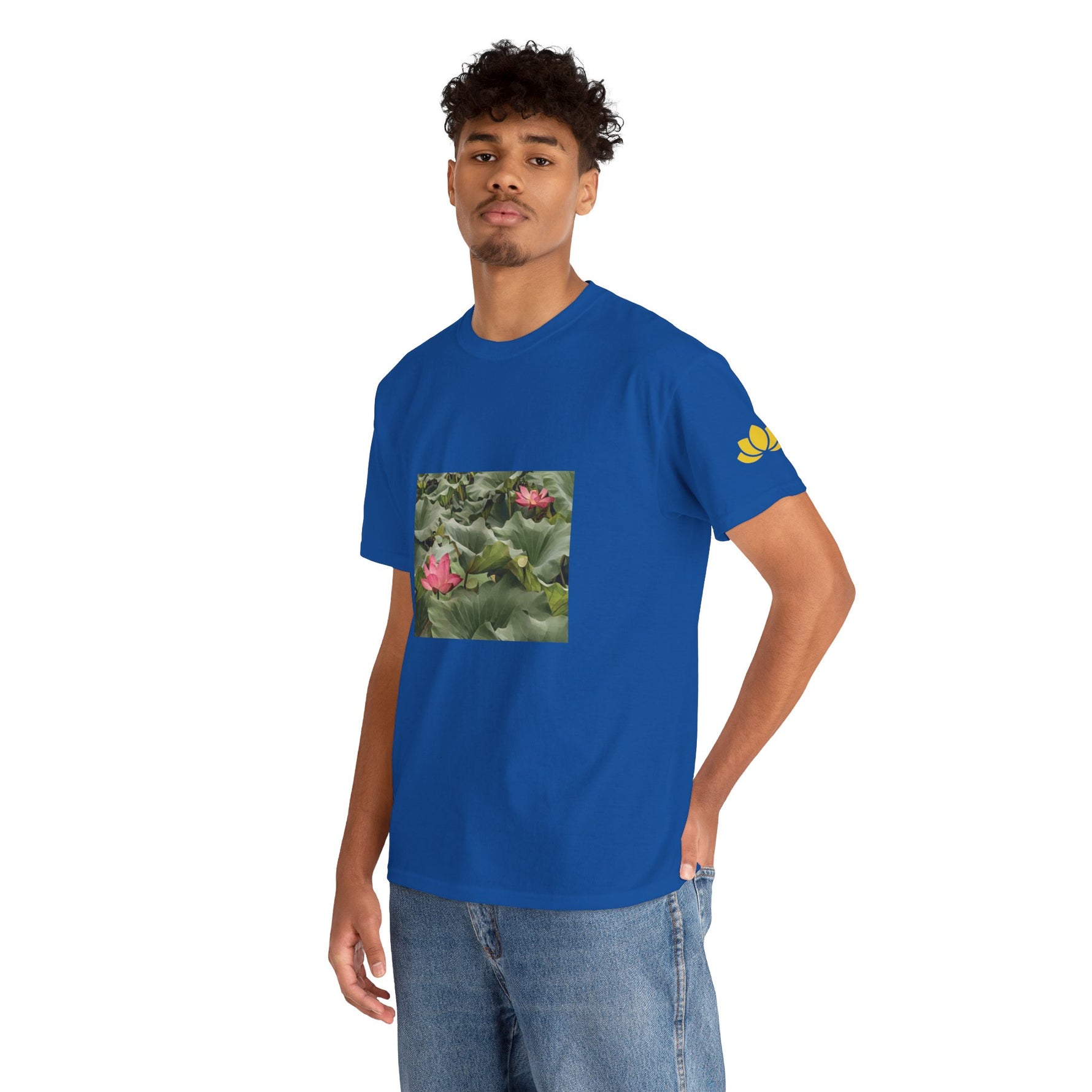 Unisex Heavy Cotton Tee - Poly Art - Flower of Lotus (Variant 3)