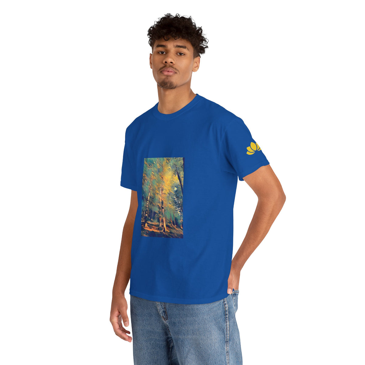 Unisex Heavy Cotton Tee - Poly Art - Forest (Variant 2)