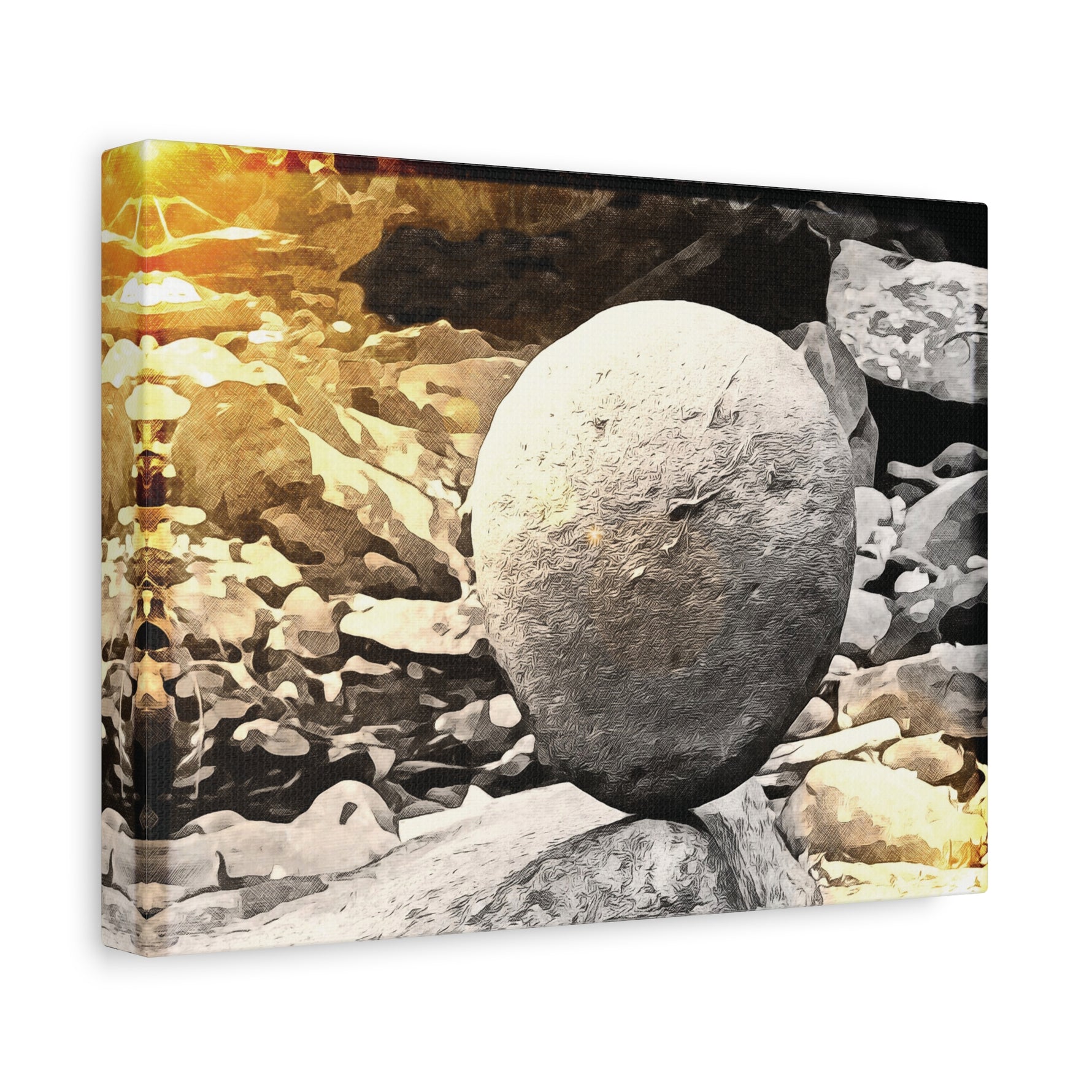 Stretched Matte Canvas - Stone Balance (Variant 1)