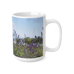 Ceramic White Cup 15oz - Flower of Lavender (Variant 2)