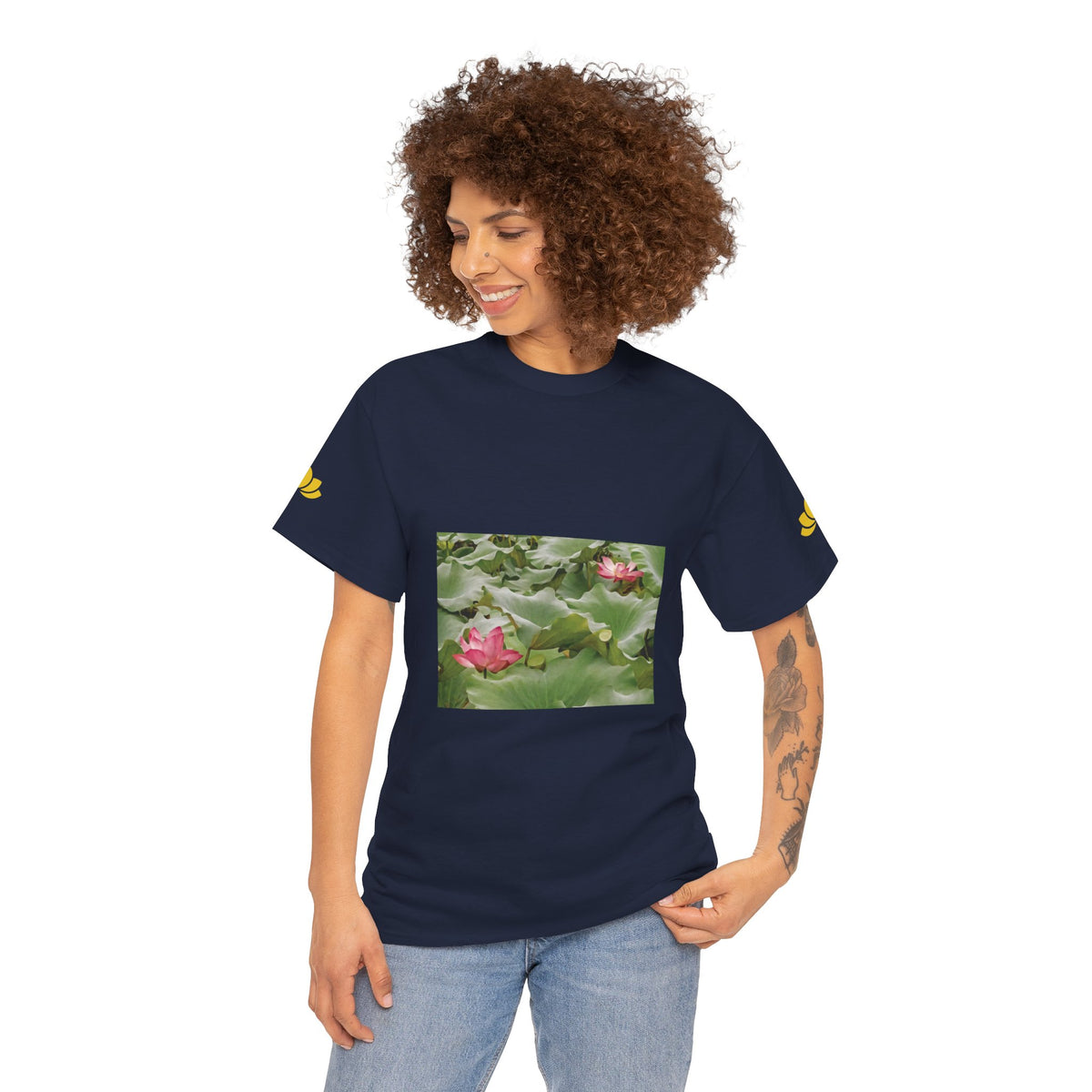 Unisex Heavy Cotton Tee - Flower of Lotus (Variant 3)