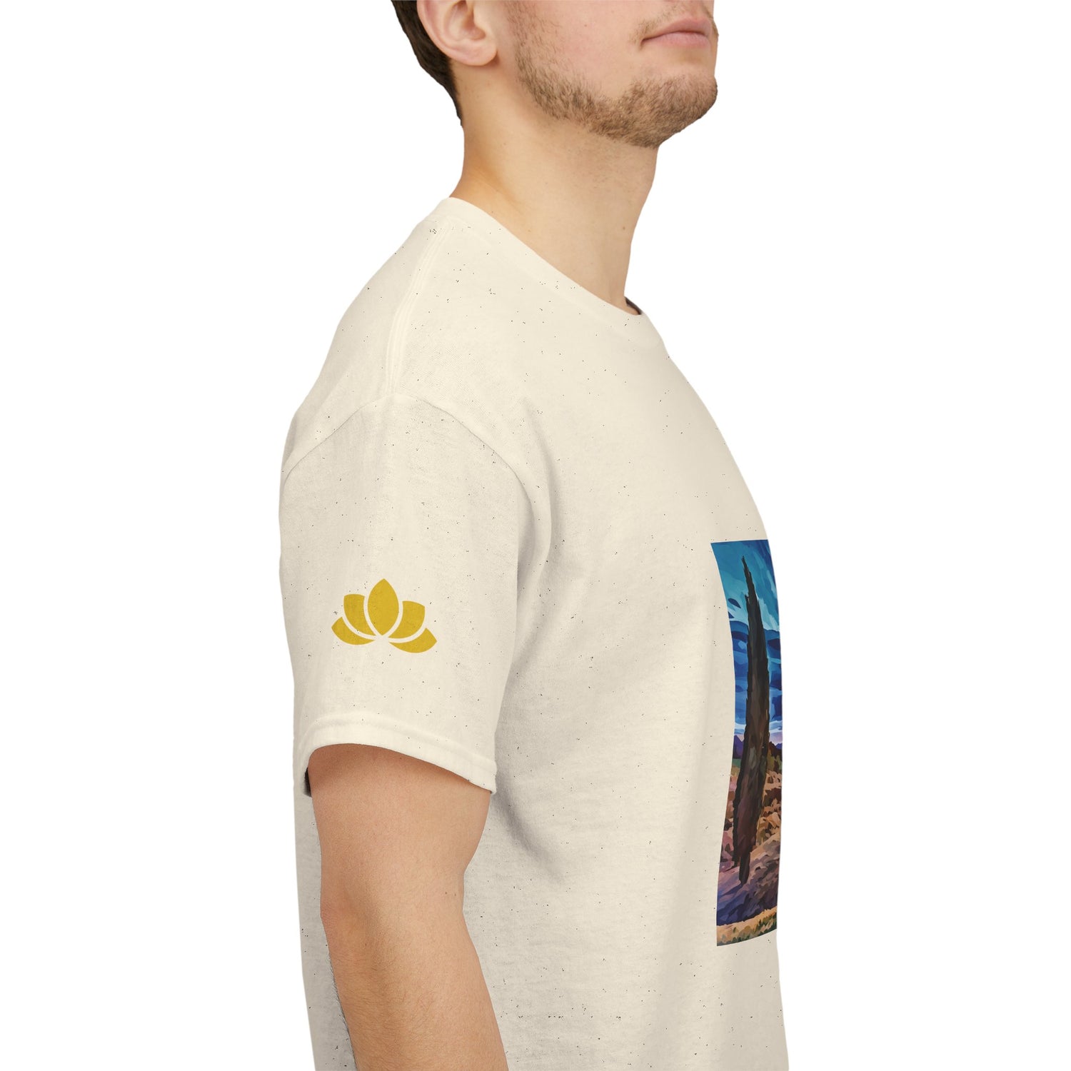 Unisex Heavy Cotton Tee - Poly Art - Tuscan Landscape (Variant 1)