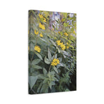 Stretched Matte Canvas - Poly Art - Flower of Lysimachia