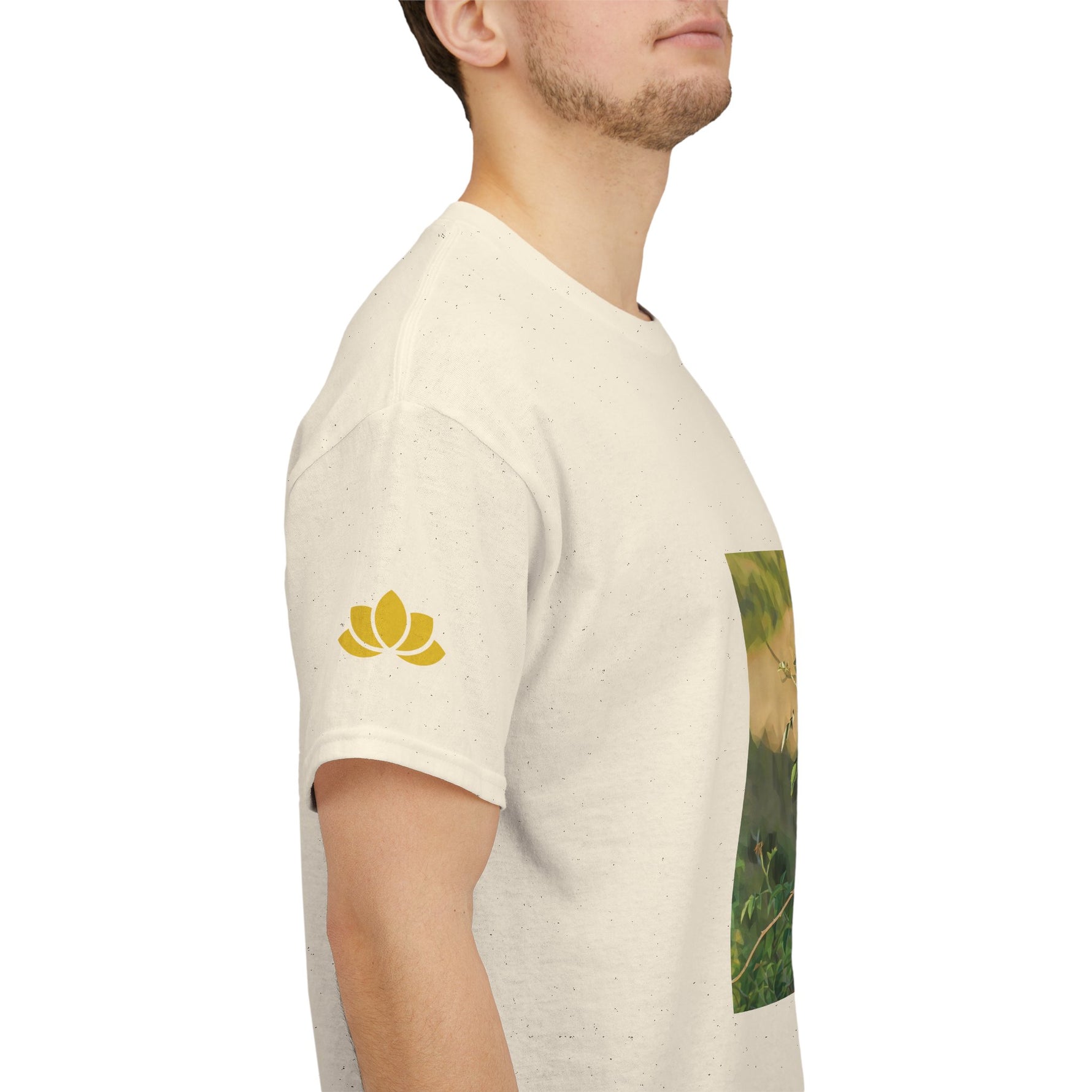 Unisex Heavy Cotton Tee - Poly Art - Rosehip Plant
