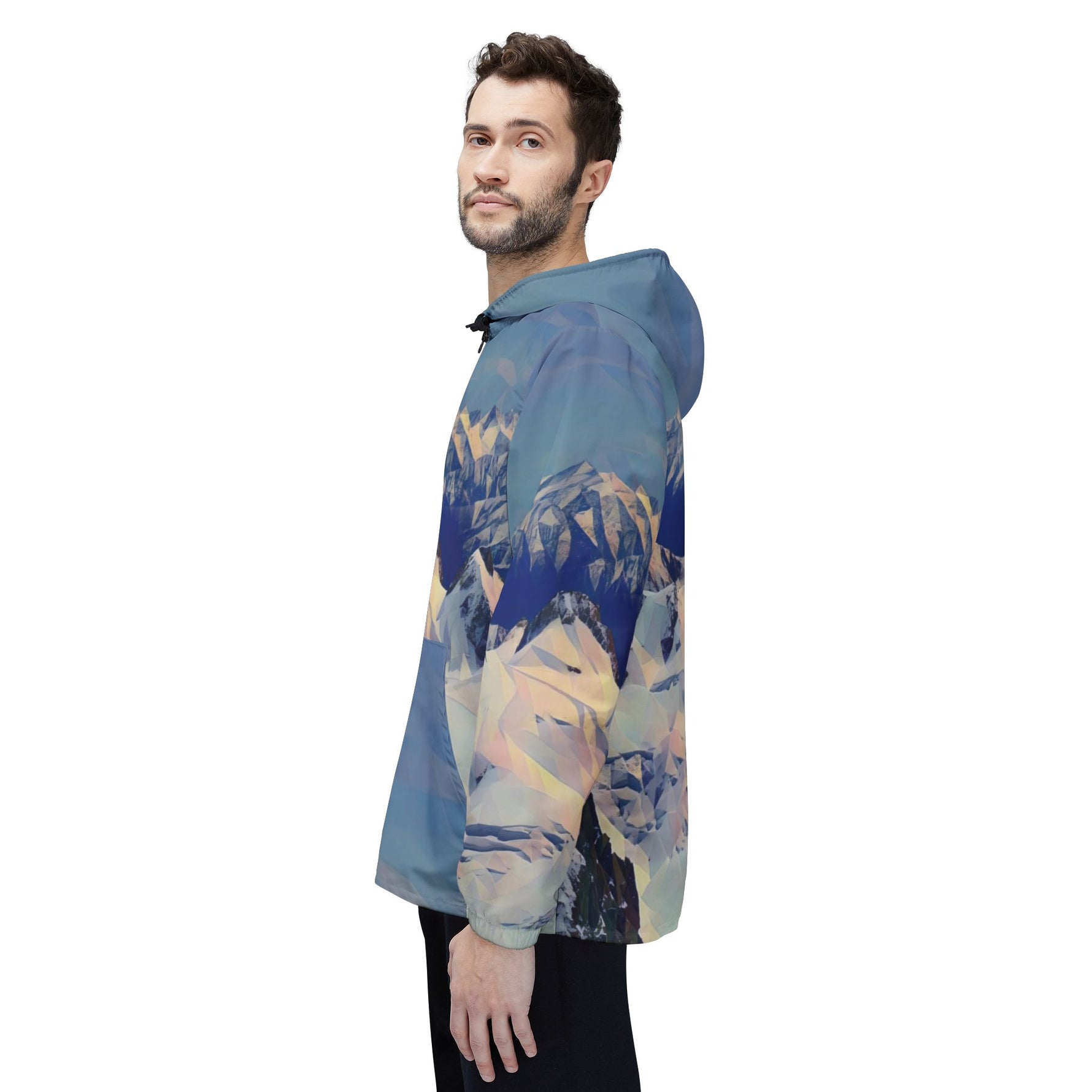 Windbreaker Jacket - Poly Art - View from Mont Blanc