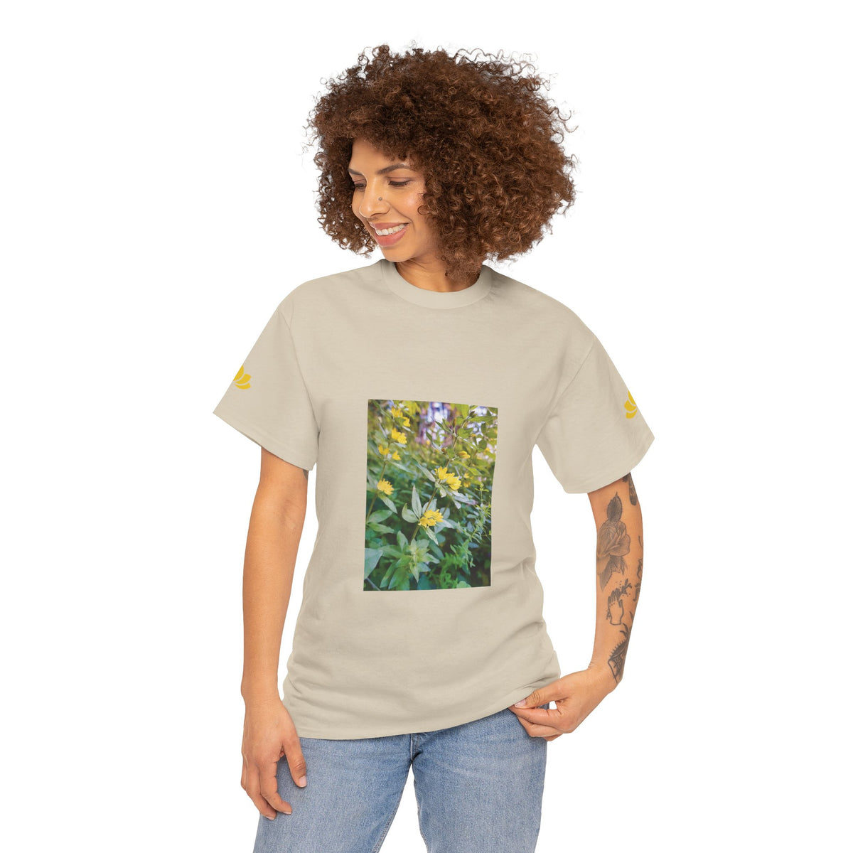 Unisex Heavy Cotton Tee - Flower of Lysimachia