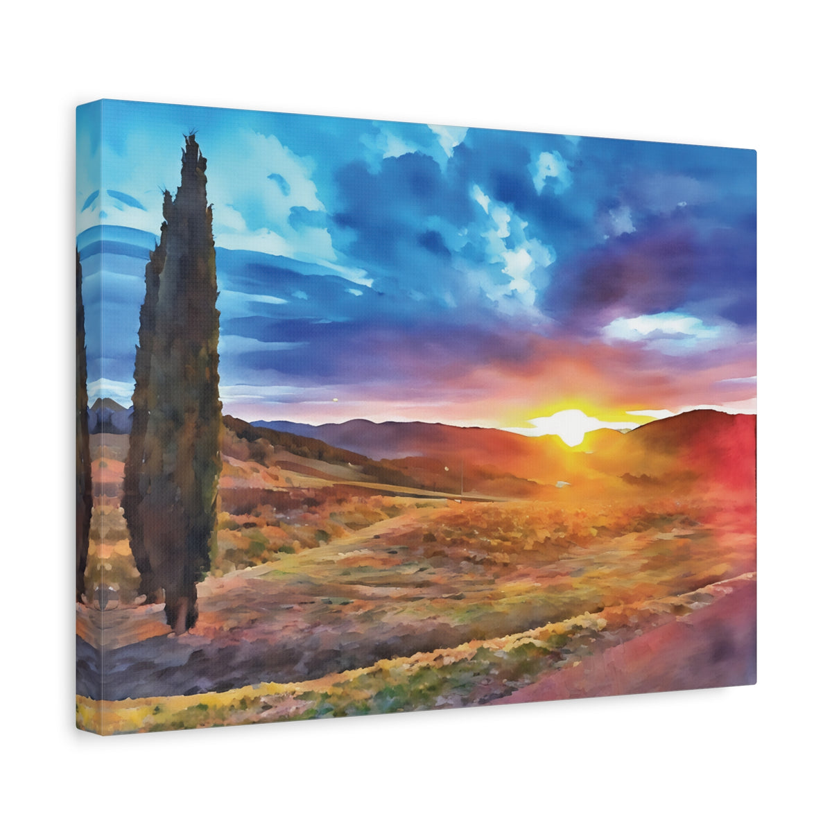 Stretched Matte Canvas - Tuscan Landscape (Variant 2)