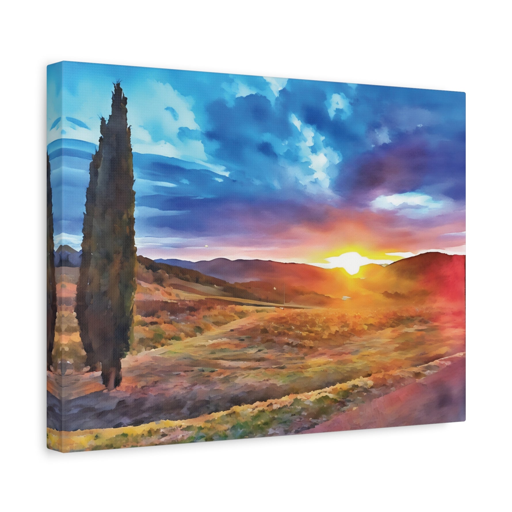 Stretched Matte Canvas - Tuscan Landscape (Variant 2)