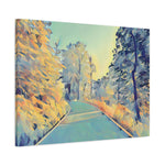 Stretched Matte Canvas - Poly Art - Forest (Variant 08)