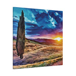 Stretched Matte Canvas - Poly Art - Tuscan Landscape (Variant 2)