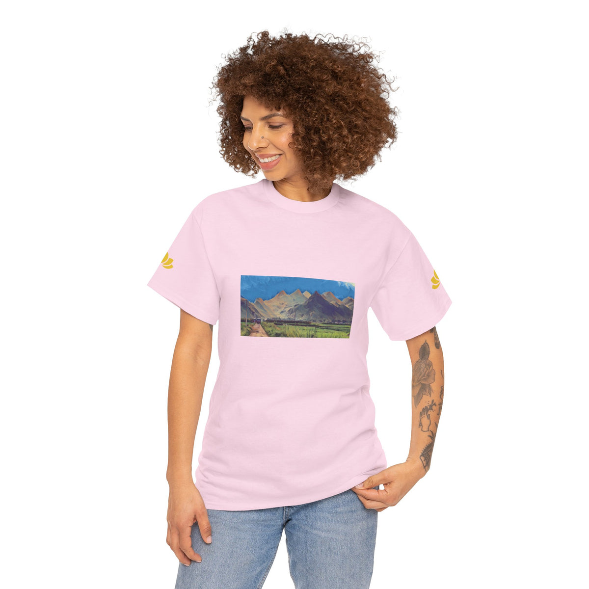 Unisex Heavy Cotton Tee - Poly Art - China's Guilin Hills