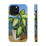 Magnetic Tough Phone Case - Dieffenbachia Plant and Sea