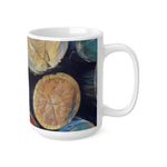 Ceramic White Cup 15oz - Poly Art - Wooden Trunks (Variant 3)