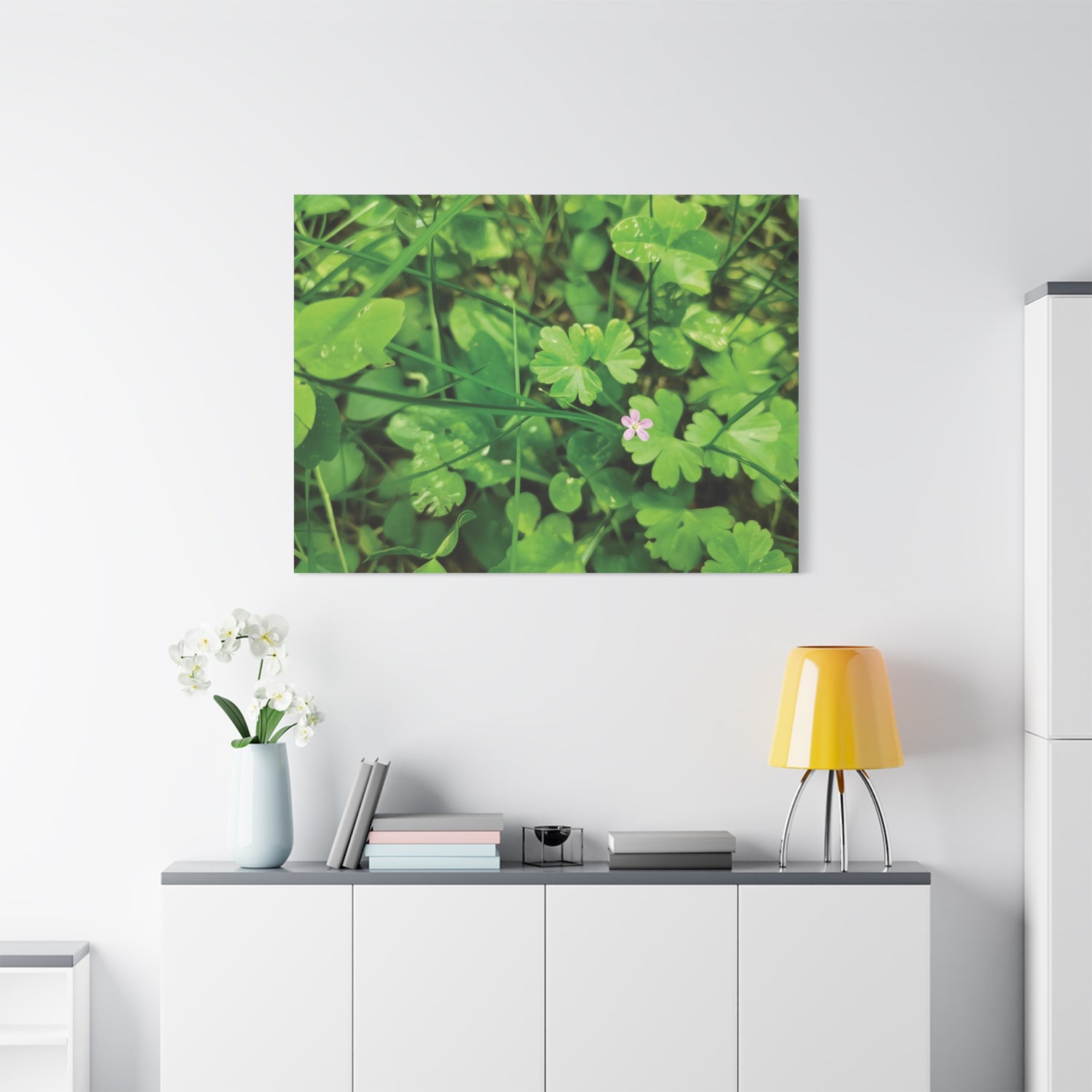 Stretched Matte Canvas - Flower of Geranium Lucidum