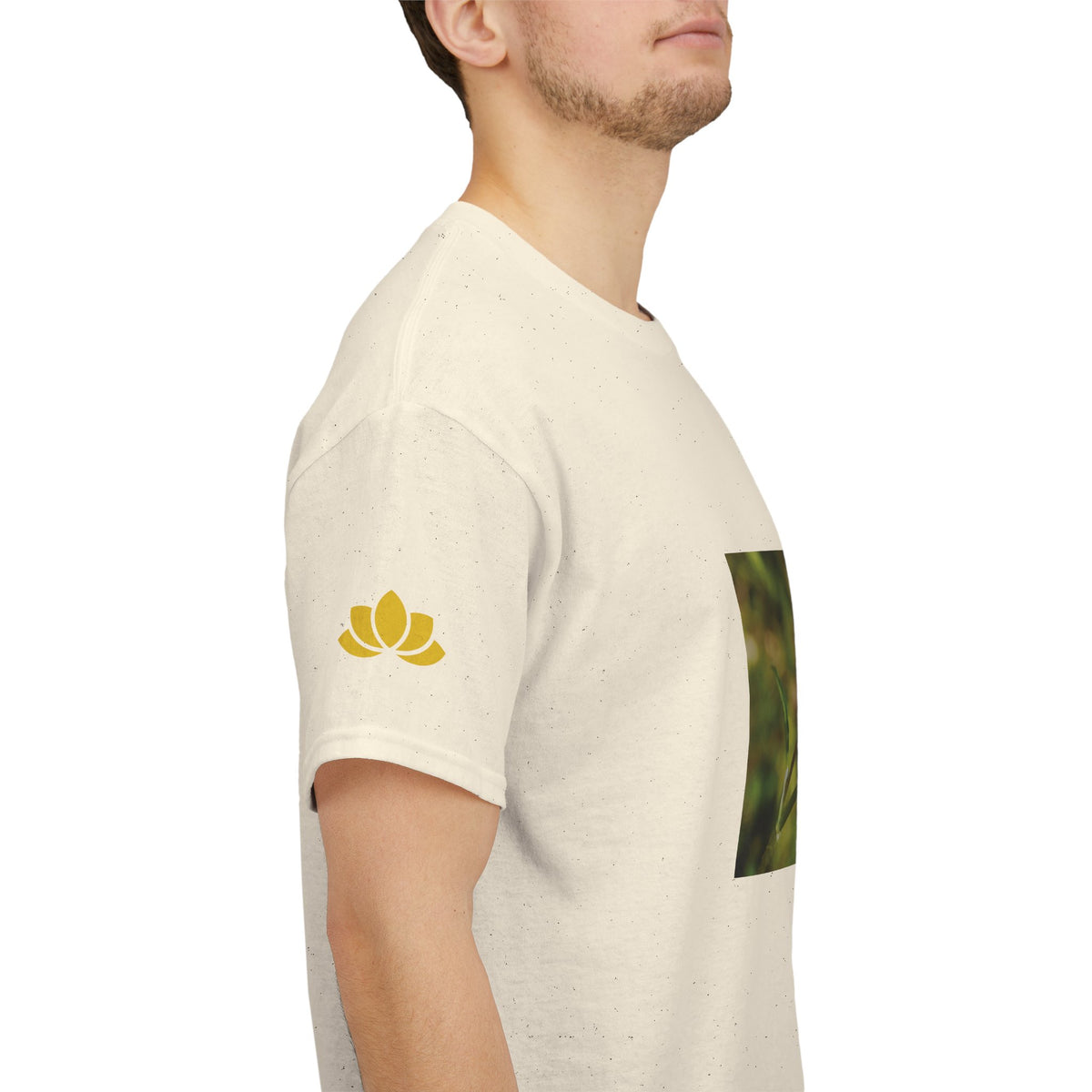 Unisex Heavy Cotton Tee - Flower, White
