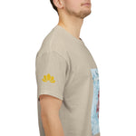 Unisex Heavy Cotton Tee - Poly Art - Flower of Dahlia (Variant 2)