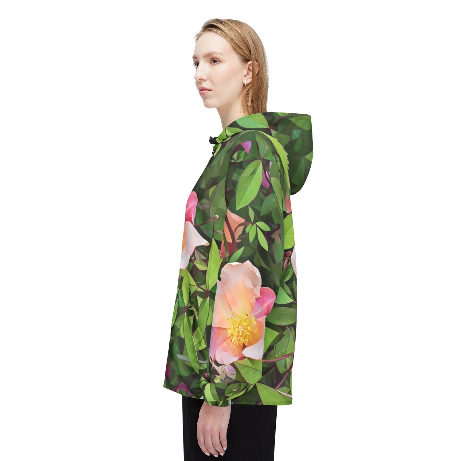 Windbreaker Jacket - Poly Art - Flower of Rose (Variant 1)