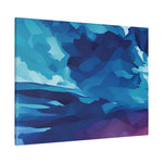 Stretched Matte Canvas - Poly Art - Sunset Sky (Variant 2)