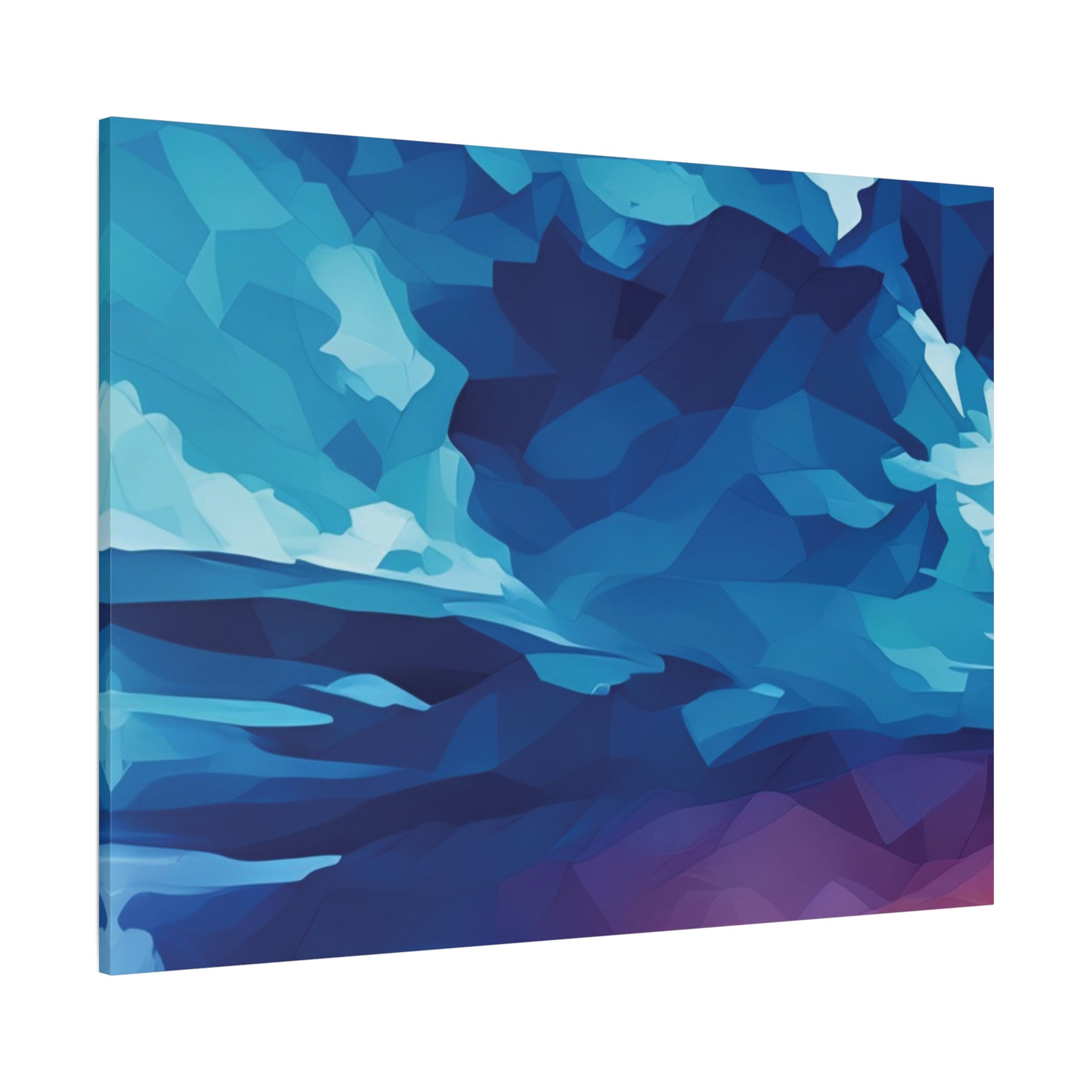 Stretched Matte Canvas - Poly Art - Sunset Sky (Variant 2)
