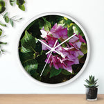Wall Clock - Flower of Ortensia/Hydrangea Macrophylla