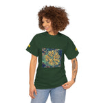 Unisex Heavy Cotton Tee - Poly Art - Flower of Euphorbia Helioscopia