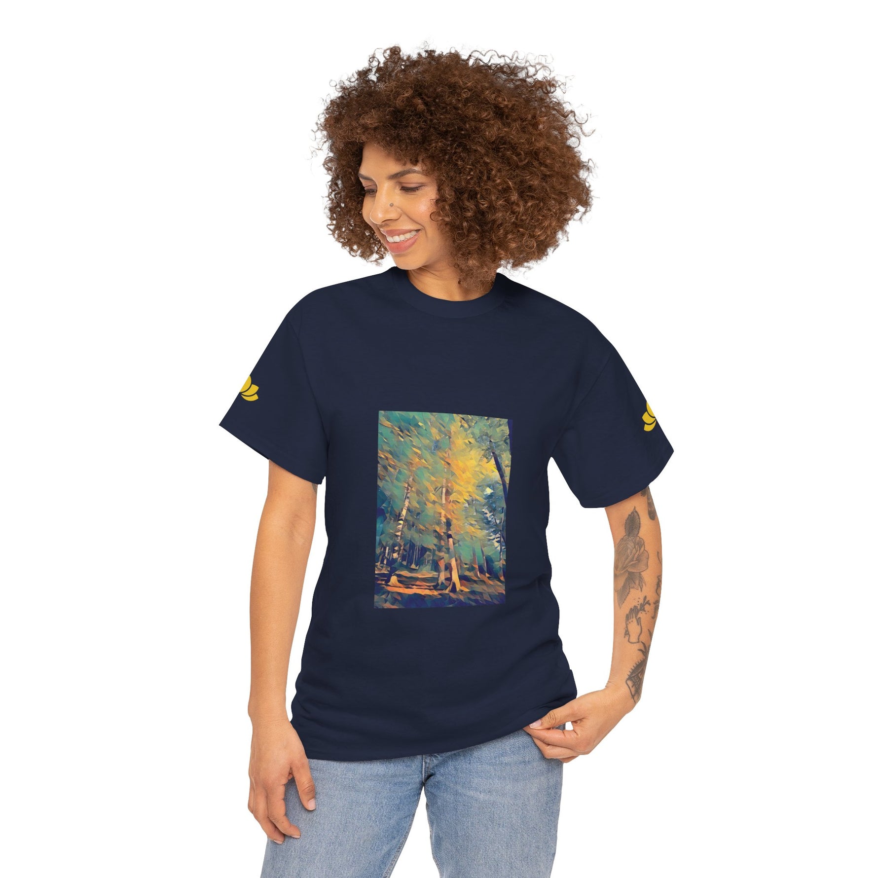 Unisex Heavy Cotton Tee - Poly Art - Forest (Variant 2)