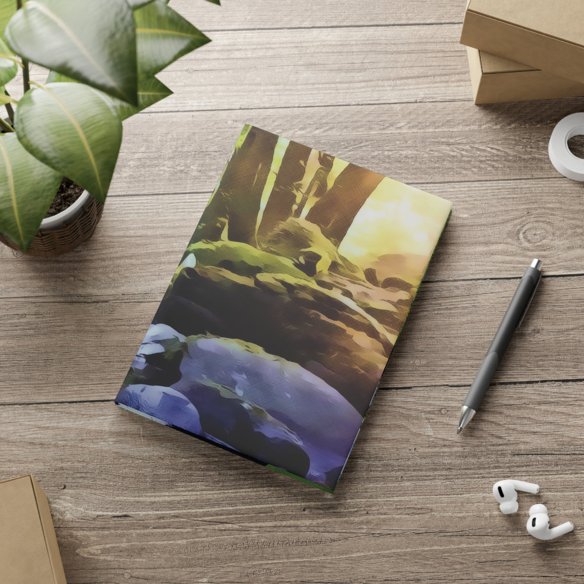 Hardcover Notebook with Puffy Covers - Stone Balance (Variant 3)