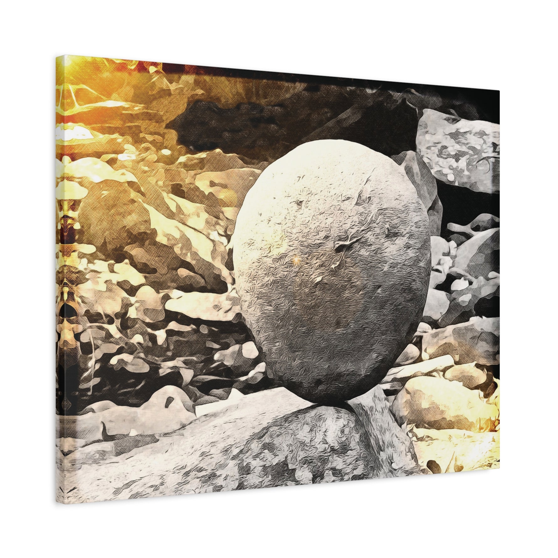 Stretched Matte Canvas - Stone Balance (Variant 1)
